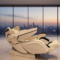 Fauteuil de massage robotisé pliable haut de gamme 4D à gravité zéro, avec chauffage intelligent IA et mains robotisées, pour un spa corporel complet et luxueux