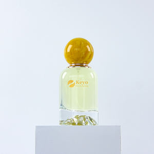 Emballage de parfum en verre rond de 50 ml de luxe en gros, échantillon gratuit, personnalisé, flacon de parfum avec fond volcanique et bouchon à bille, boîte - Product Image 3