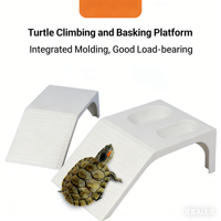 Plateforme de bain de soleil pour tortue d'eau peu profonde, rampe pour reptile semi-aquatique, décoration d'aquarium durable et écologique en ABS