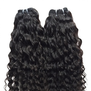 Extensions de cheveux humains brésiliens Remy naturels non traités de haute qualité Nandee House, texture Temple Kinky Straight, à clipser, 12 pouces, fabriquées à la machine - Product Image 1