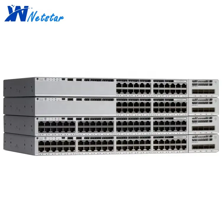 مفاتيح شبكة C9200L-48P-4G-E layer 2 Gigabit مع 48 منفذ Ethernet PoE+ مع منافذ 4x1G uplink ومفاتيح وأدوات أساسية للشبكة
