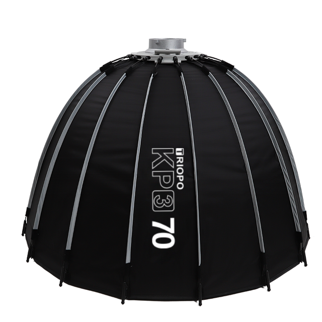 Triopo 27.5"/70cm Parabolic Softbox Bowens Mount, Quick Release with Diffusers/Grid/Bag for Video Continuous Lighting