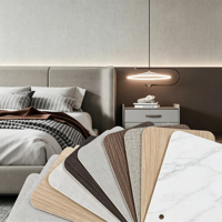 Panneau mural moderne en tissu et charbon de bambou, panneau composite en fibre de PVC imperméable, revêtement mural décoratif intérieur pour maison et hôtel