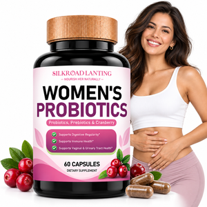 Probiotiques personnalisables pour femmes avec extrait de canneberge et prébiotiques pour le soutien urinaire et immunitaire, 60 capsules - Product Image 1