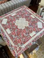 Tapis de jeu de Mahjong américain en similicuir, motif Noise Diet Coke Mat/Pop Art Roses/Jade Peony/Tulips/Cannage Blonde
