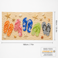 Toalla de Playa de Microfibra 90x180cm con Logotipo Personalizado OEM ODM, Certificación OEKO-TEX y REACH, Secado Rápido, Antiarena, Venta al Por Mayor Directo de Fábrica