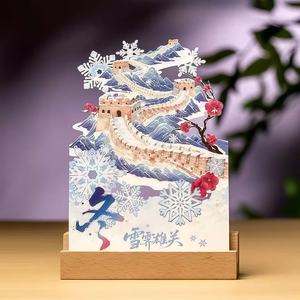 Tarjeta postal <span class=keywords><strong>de</strong></span> <span class=keywords><strong>papel</strong></span> impresa con diseño <span class=keywords><strong>de</strong></span> paisaje <span class=keywords><strong>de</strong></span> Pekín, tarjeta transparente <span class=keywords><strong>de</strong></span> colección <span class=keywords><strong>de</strong></span> museo, regalo turístico. - Product Image 4