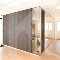 Cloison de séparation en verre moderne pour bureau, isolation acoustique STC 35, cadre en aluminium sur mesure, séparateur de pièce amovible