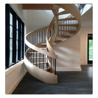 2019 Moderne En Verre Trempé Élégant Marches En Acier Inoxydable Cadre Escalier En Colimaçon Escalier Incurvé pour La Maison