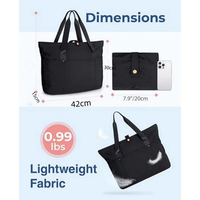 Faltbare Polyester-Tragetasche mit individuellem Logo für Damen, Arbeit, Reisen, große Schultertasche, Einkaufstasche mit Reißverschluss und Knopf