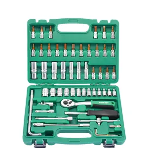 47 Pieces socket wrench set 1/4 Small flying ratchet wrench socket sets 54 Pieces automobile repair tool kit