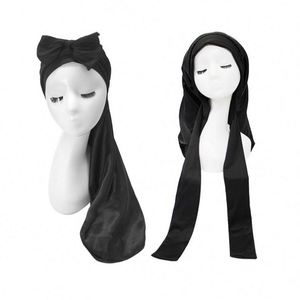 Gorro de Dormir Extra Suave para Mujer con Banda Elástica, Gorro Sedoso para Cabello Largo y Rizado, Protección Nocturna - Product Image 1