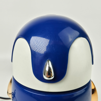 Mini Hachoir Électrique Portable Pingouin Mignon 8 Lames Bol en Verre pour Ail, Viande et Aliments pour Bébé