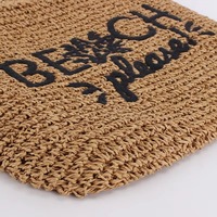 Sac fourre-tout en papier tissé tendance, grande capacité, léger, sac à bandoulière d'été, sac de plage personnalisé avec logo, vente en gros, dropshipping