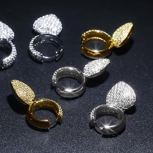 Orecchini a goccia a forma di cuore per donna, dolci ed eleganti, con pietre scintillanti, romantici, per feste, accessori gioiello per tutti i giorni - Product Image 6
