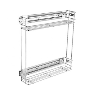 Étagère à épices Panier de cuisine à double niveau pour assaisonnement Tiroirs de rangement Solutions de rangement de cuisine <span class=keywords><strong>en</strong></span> métal - Product Image 3
