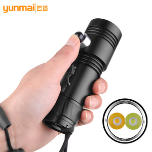 Diving Flashlight 2*XHP50 LED High Power Magnetic <b>Switch</b> Fixed Focus Waterproof Rechargeable Part D208 for Scuba Diving - Product Image 2