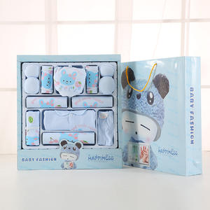 Nouveauté 2021, vêtements pour bébé 100% coton, coffret cadeau pour nouveau-né, pleine lune, 17 pièces, style européen-américain, motif de dessin animé, unisexe - Product Image 3