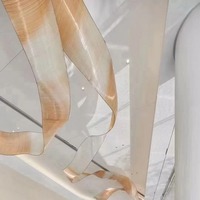Grand lustre moderne en verre LED pour la maison et le hall d'hôtel, lampe suspendue créative avec télécommande, éclairage décoratif