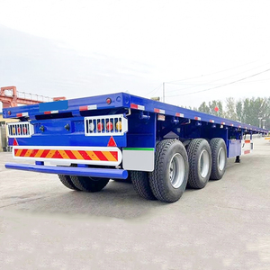 Trung Quốc Nhà sản xuất 20ft 40ft 12 lốp xe phẳng Trailer 3 trục <span class=keywords><strong>container</strong></span> Trailer với Twist Khóa - Product Image 5
