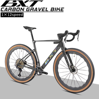 Vélo de gravier BXT Gravel-055 en fibre de carbone T1000, compatible avec GRX RX820 1x12 vitesses / 2x12S, adapté pour la conduite en montagne et sur route