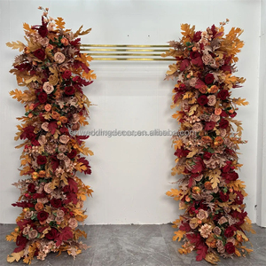 SMOOTH - Camino de Mesa Floral Otoñal Moderno Hecho a Mano con Flores Artificiales, Arreglo de Hojas de Arce Naranja Quemado, Arco de Flores para Boda - Product Image 4