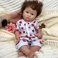 Adorables poupées bébés réalistes de 18 pouces en silicone souple, avec cheveux bouclés implantés à la main, jouets de naissance tendance