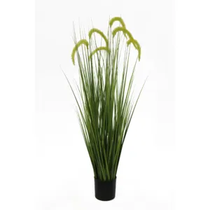 Hierba verde decoración primavera hecho a mano verde barato cebolla artificial hierba 90cm Faux fuente hierba en maceta para boda decoración del hogar