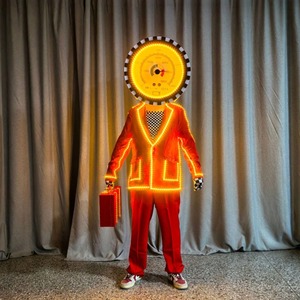 Traje de Lujo con Luces LED Future Sense para Baile de Salón, Ropa de Baile Gogo Unisex de Poliéster/Rayón para Clubes Nocturnos, Bailarines, Cantantes y Escenarios - Product Image 1