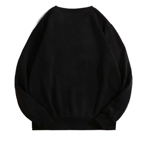 Pull-over 100% en molleton de coton épais pour hommes, sweat-shirt à col rond brodé avec logo personnalisé, teint uni pour l'hiver - Product Image 1