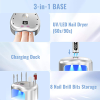 Vantrend Beauty Factory Direct Perceuse à ongles sans fil avec mini lampe UV, vente en gros, faible MOQ, fournisseur d'équipement pour ongles avec logo personnalisé
