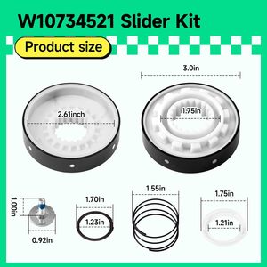 Kit de deslizador de lavadora <span class=keywords><strong>Whirlpool</strong></span> Número de pieza específico del modelo W10734521 (AP5952873) No es universal Consulte la descripción para - Product Image 6