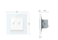 Interruptor de Pared Táctil Capacitivo de Doble Control y 2 Botones LIVOLO con Certificación CE, Accesorios Eléctricos para Proyectos Residenciales y Hoteles