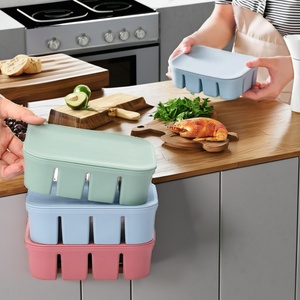 Conteneur de stockage d'aliments pour bébé en silicone de qualité alimentaire réutilisable avec couvercle, moules à glaçons et plateaux de congélation, sans BPA, passe au lave-vaisselle - Product Image 2