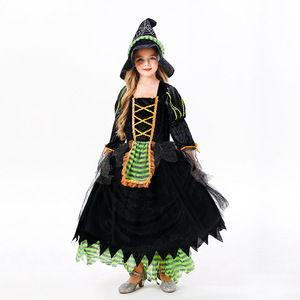 Costume da Strega per Bambini Luolan per Halloween, Abito da Ballo in Poliestere Stile TV e Cinema, Taglie S/M/L/XL per Spettacoli Teatrali - Product Image 4