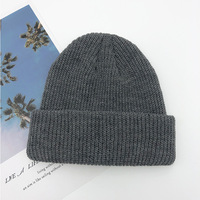Vente en gros de bonnets d'hiver personnalisés, bonnet en tricot 100% acrylique