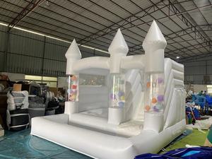Château gonflable blanc avec toboggan, qualité commerciale, combo château gonflable et ballons gonflables, <span class=keywords><strong>pour</strong></span> extérieur et fêtes - Product Image 5