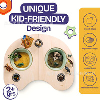 Table de jeu en bois pour enfants, table sensorielle, chaises pour enfants pour événements et table et chaise d'étude pour tout-petits, deux-en-un