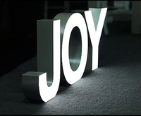 Écran LED incurvé avec caractères lumineux sans bordure (multicolores)