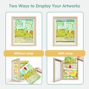 Wholesale Hot Sale Elegant <b>Black</b> Magnetic Flip <b>Photo</b> <b>Frame</b> Box-A4 Framed Wall Art Gift & Home Decoration for Children'S Gift - Product Image 2