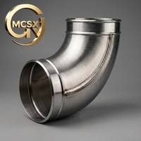 Coude d'air conditionné en acier inoxydable sur mesure à 90 degrés pour CVC industriel - Soudure de haute précision et découpe laser