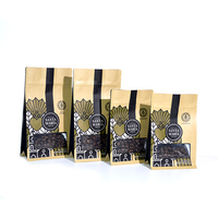 Gratis Monster Hersluitbare Koffiezakken Met Klep En Rits Custom Verpakking Platte Bodem Koffiebonenzak 250gr 250G