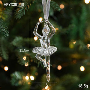 Arbre de noël suspendus décorations acrylique flocons de neige glaçon goutte ornements noël hiver vacances congelé fête pendentif décor - Product Image 6