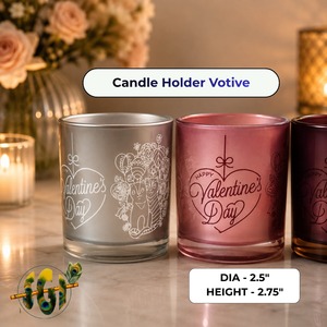 Portavelas de Vidrio Hecho a Mano, Resistente al Calor, de Alta Calidad para Navidad, Pascua y San Valentín - Product Image 2