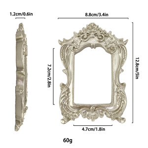 European-style <strong>Vintage</strong> Gold Mini Photo Frame, Photography Props, Nail Art, Necklace, Decorative <strong>Items</strong>, Shooting Background - Product Image 5