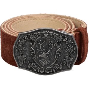 Ceinture bavaroise en cuir véritable pour homme, boucle en peau de cerf, style traditionnel, fabriquée en Allemagne - Product Image 1