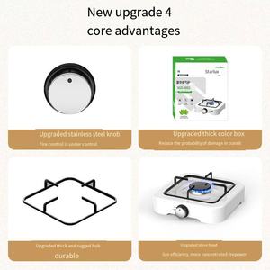 Réchaud à <span class=keywords><strong>gaz</strong></span> extérieur à quatre yeux avec trépied Bureau multifonctionnel européen Simple avec couvercle Four de style européen Portable - Product Image 5