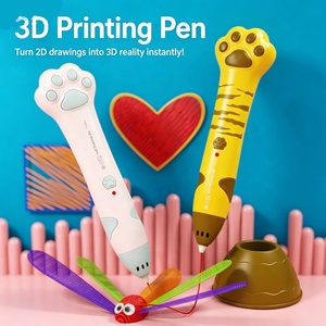 Stylo d'impression 3D EPT résistant aux basses températures avec design de patte de <span class=keywords><strong>chat</strong></span> mignon, filament PCL, autonomie de 45 minutes pour les projets artistiques et créatifs des enfants - Product Image 1