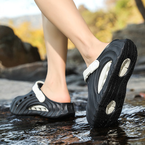 <b>Clogs</b> For Men And Women White Black Slip On Breathable Non Slip Summer Casual Shoes With Honeycomb Design - Product Image 3