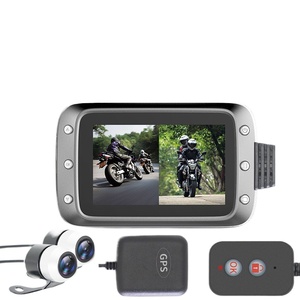 1080P เลนส์คู่ มุมกว้าง 140 องศา °   กล้องติดรถมอเตอร์ไซค์พร้อม GPS พร้อมระบบมองเห็นในเวลากลาง<span class=keywords><strong>คืน</strong></span>ความคมชัดสูง - Product Image 1